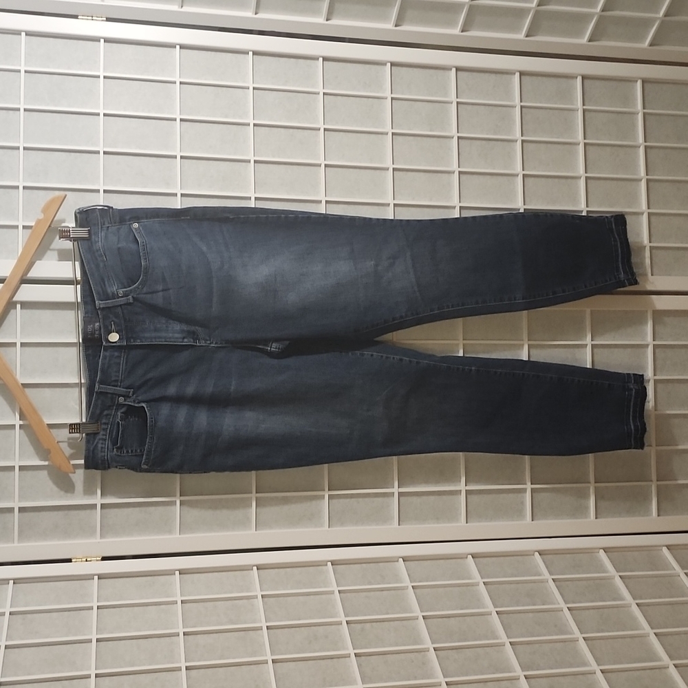 NYDJ For Chicos Womens Skinny Cropped Blue Jeans Size 12 x 28